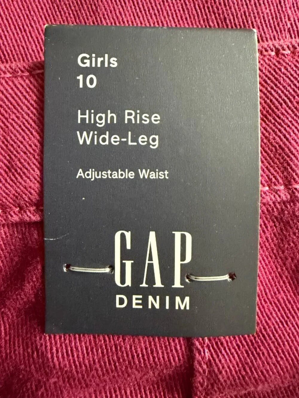 NWT Gap Girls Wide-leg High Rise Jeans Dark Pink Size 10